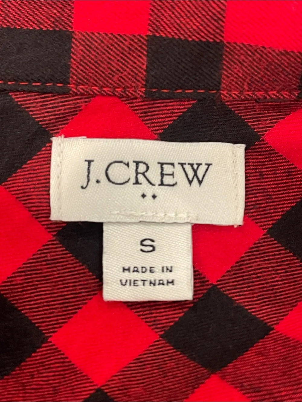 J. Crew Cotton Preppy Buffalo Check Button Down Shirt Size S